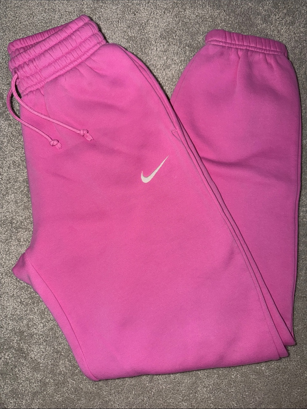 Nike Pink Fleece Joggers with Swoosh